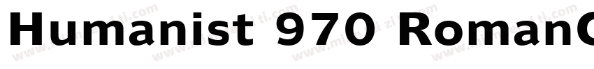 Humanist 970 RomanC字体转换